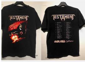 Testament Band 2 Sides North America Tour 2026 S to 5XL Concert Shirt L black