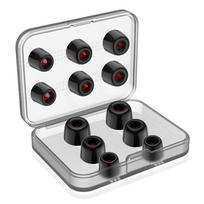 Replacement Memory Foam Ear Tips Noise Isolating Ear Buds Pads Cushion Earphone Earplugs for In-Ear Earbuds Headphone Accessory black