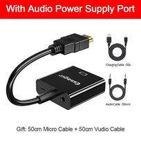 „Essager“ su HDMI suderinamas su VGA adapterio kabelis 1080P 3,5 mm lizdo keitiklis Vaizdo Aux Audio Su HDMI suderinamas VGA skirstytuvas nešiojamam kompiuteriui With Audio Port