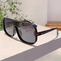 non-polarized New Women Square Sunglasses Oversized Sun Glasses Men Fashion Travel Beach Shades One-Piece Gradient Eyewear gray