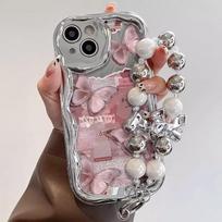 Pink Butterfly for IPhone 16 Promax Phone Case 15 Apple 14 Girls' Anti-fall 13 Protector Case 17 Apple 15