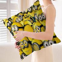 Animacinis-Mielas-M-Minionai Pagalvės Užvalkalas Pagalvės Užvalkalas Svetainės Sofos Namų Dekoras Individualus 20x20Inch