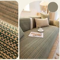 Japanese Linen Woven Sofa Cushion Non-Slip Cotton Linen Cover Universal Four Seasons Summer Seat 70*70cm white