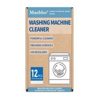 12 Pieces Of Washing Machine Cleaning Tablets Effervescent Tablets To Remove Stains Mild And Non-Irritating Remove Odors One box beige