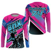 Free Customized Diy Number BMX Tops Fashion Trend Street Clothes Autumn Loose Top Quick Dry Polyester Tranning Sport Tees S black