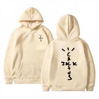 Kaktuso Jack Stiliaus Raidžių Spaudos Unisex Džemperis su Gobtuvu Large beige