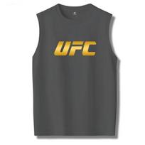 Mens Cotton Sleeveless Gym Tank Top MMA UFC Boxing Muay Thai Training Workout 3XL gray