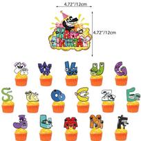 Alphabet Lore-Themed Birthday Party Decorations: Balloon Banner and Cake Topper Set Cake Topper