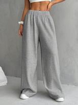 Women's Casual High-Waisted Wide-Leg Pants L