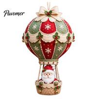 Cute Christmas Sewing Patterns DIY Hot Air Balloon Hanging Ornament Kit, 3D Handmade Fabric Craft Santa Claus Elf Puppy Calf Shapes Project A