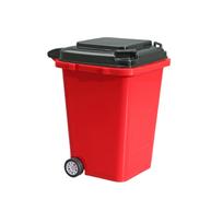 Desktop Can with Wheels, Fun Wastebasket for Home One Size raudona