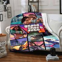 GTA 6 Theme Printed Blanket - Perfect for Couch, Bed, Travel & Outdoor Use | Machine Washable, Cozy & Durable. 130cmx150cm