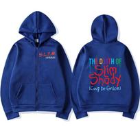 Reperis Eminem The Death of Slim Shady Albumas Užtraukiama Hoody Vyrams Moterims Drabužiai Mada Su Užtrauktuku Hoody Megztinis Vintage Megztiniai 6XL blue