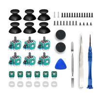 Stick Joystick Analog Thumb Grip Caps Repair Kit For Ps5 Joypad Controller Analog Joystick Module Potentiometer Kit Matches the image black