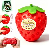 Squishy braškė crunchy antistresinis minkomas žaislas