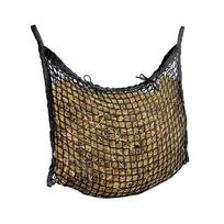 Didelės talpos tinklelinis arklių šieno pašaro maišas - Jojimo maitinimo priedas 60x90 cm juoda