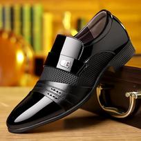 Klasikinė verslo suknelė Vyriški batai Formalūs slydimo batai Vyriški Oksfordo avalynė Elegantiški odiniai batai vyrams Loafers Wine Red 38 juoda