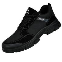 Labor Insurance Shoes Men's Anti-smash and Anti-piercing Four-season Steel Head Safety Shoes 45 black