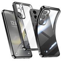 Prabangus silikoninis minkštas dėklas Samsung Galaxy S24 S23 S22 S21 Plus FE itin plonas dengtas permatomas galinis dangtelis skaidrus atsparus smūgiams S21 PLUS