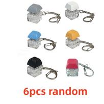 6/12pcs Keyboard Keycap Clicker Fidget Toy Portable Keychain Adult Office Stress Relief Fun Fingertip Decompression Gadget gray