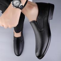 Summer new soft-soled pointed casual shoes daily lazy leather shoes 45 gray