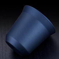 80/160ML Stainless Steel Espresso Coffee Cup Portable Double Layer Office Tea Drinks Mug Cup Mini Whisky Wine cup Customizable 80ml tamsiai mėlyna spalva