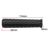 2Pcs Wheelbarrow Rubber Handles Round Tubes Black Replacement Handles Anti Slip PVC Rubber Sleeve for Tools black