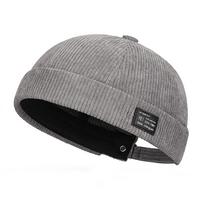 Unisex Kepurės Beorio Krašto Retro Docker Kepurė Madinga Hip Hop Kepurė Velūrinė Šeimininko Kepurė Reguliuojama Kepurė Be Krašto Laisvalaikio Kupolinė Kepurė pilka