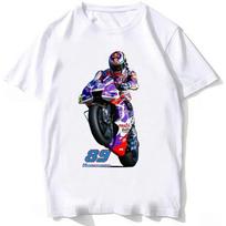 Jorge Martín GP Martinator 89 Marškinėliai Vasariniai Unisex Trumpomis Rankovėmis GS Sportiniai Marškinėliai Berniukui Laisvalaikio Marškinėliai Motociklo Važiavimui Balti Viršutiniai Drabužiai 2XL white