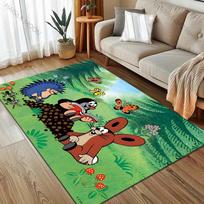 Mažojo kurmio paveikslėlio animacinis kilimas svetainei, miegamajam, sofai, prie durų, sofos stalo plotui, neslystantis grindų kilimėlis, dovanoms 50cm x 80cm
