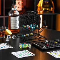 Bingo Shaking Number Machine: Spin to Win Lottery Prize Draw for Party Entertainment gray
