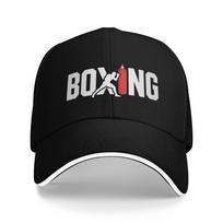 Custom Cool Boxing Baseball Cap Women Men Adjustable Adult Boxers Marital Arts Dad Hat Summer Sun Hat One Size black