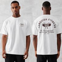 2026 Fitness Tshirt Oversize Gym Running Sporttshirt Cotton Unisex Unisex Summer Luxury Brand Retro Leisure Loose Short Sleeve 4XL white