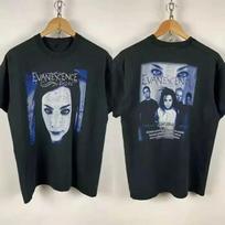 Evanescence Fallen Tour Band Rock Graphic 2 Side Unisex Shirt Reprint S-5XL L gray