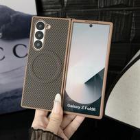 Kevlar Carbon Fiber Flip Case Galaxy Z Fold7 6 5 Magnetic Snap Cover Shockproof Protective Shell Samsung Galaxy Z Flip7 ruda