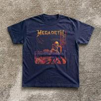Megadeth Heavy Metal Band Graphic T-Shirt Unisex Vintage Cotton Tee XXXXL gray