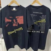 Stone Temple Pilots Tour 1992 Band 2 Side Black Unisex T-shirt S-5XL Unisex T-Shirt L black