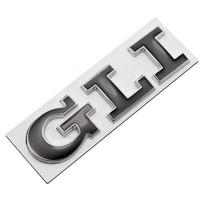3D Metal Letters GLI Logo Front Grill Emblem Badge Car Trunk Decals For GTI Volkswagen VW Jetta J163 Passat Arteon Golf MK6 Sticker white