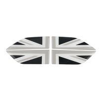4Pcs/Set Union Jack Crystal Epoxy Side Fender Sticker Decals Decoration Car Styling For MINI Cooper F60 Countryman Accessories Gray Union Jack