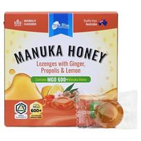 True Blue Propolis Manuka Honey Lozenges with Ginger Lemon 1 pcs 60g red
