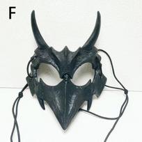 Japonijos Helovino Anime Veido Pusiau Kaukė Gyvūno Skeleto Kaukė Drakono Dievo Skeletas Cosplay Matches the image,F gray