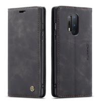 CaseMe Originalūs atverčiami dėklai OnePlus Nord/OnePlus 7 Pro 8 Pro 8T, Retro magnetinis kortelių laikiklis-piniginė OnePlus 7 8 Pro 8T Nord For OnePlus 8 Pro juoda