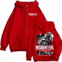 Leon Kennedy Resident Evil Requiem Zipper Hoodies Men Women Fashion Aesthetic Sweatshirt Jacket Hooded Coats 3XL red