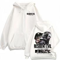 Leon Kennedy Resident Evil Requiem Zipper Hoodies Men Women Fashion Aesthetic Sweatshirt Jacket Hooded Coats 3XL white