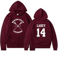Teen Wolf Hoodie Beacon Hills Stilinski 24 Lahey McCall Pullover Tv Show Hooded 6XL black