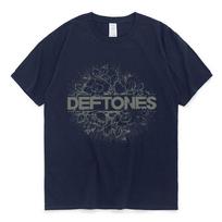 Punk Metal Rock Band Deftones Floral Burst Image marškinėliai Vyriški gatvės vintažiniai laisvalaikio medvilniniai marškinėliai Gothic Harajuku marškinėliai vyriški S gray