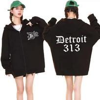 Band Reperis Eminem Zip Sweater Vyriškas moteriškas sportinis džemperis XL juoda