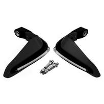 LED Motorcycle Hand Grips Guards Windproof Handle Protector Shields for 1.5cm Diameter Handlebar black