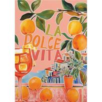La Dolce Vita Plakatas ir Spaudinys Retro Spritz Kokteilis Drobės Tapyba Italija Amalfio Krantas Kelionės Sienų Menas Miegamasis Namų Dekoravimas 30cm×40cm NoFrame orange