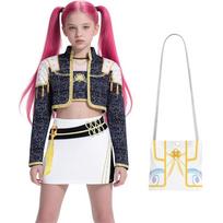 Vaikiškas K-pop Rumi Zoey Mira Cosplay Huntrix Kostiumas 3D Spaudinys Demonų Medžiotojai Mira Sceniniai Kostiumai Vaikų Helovino Vakarėlio Drabužių Rinkinys 160cm black